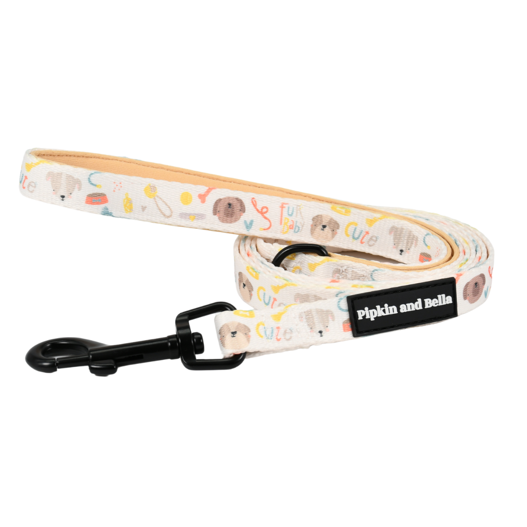 Fabric Dog Lead - Cute Fur Baby