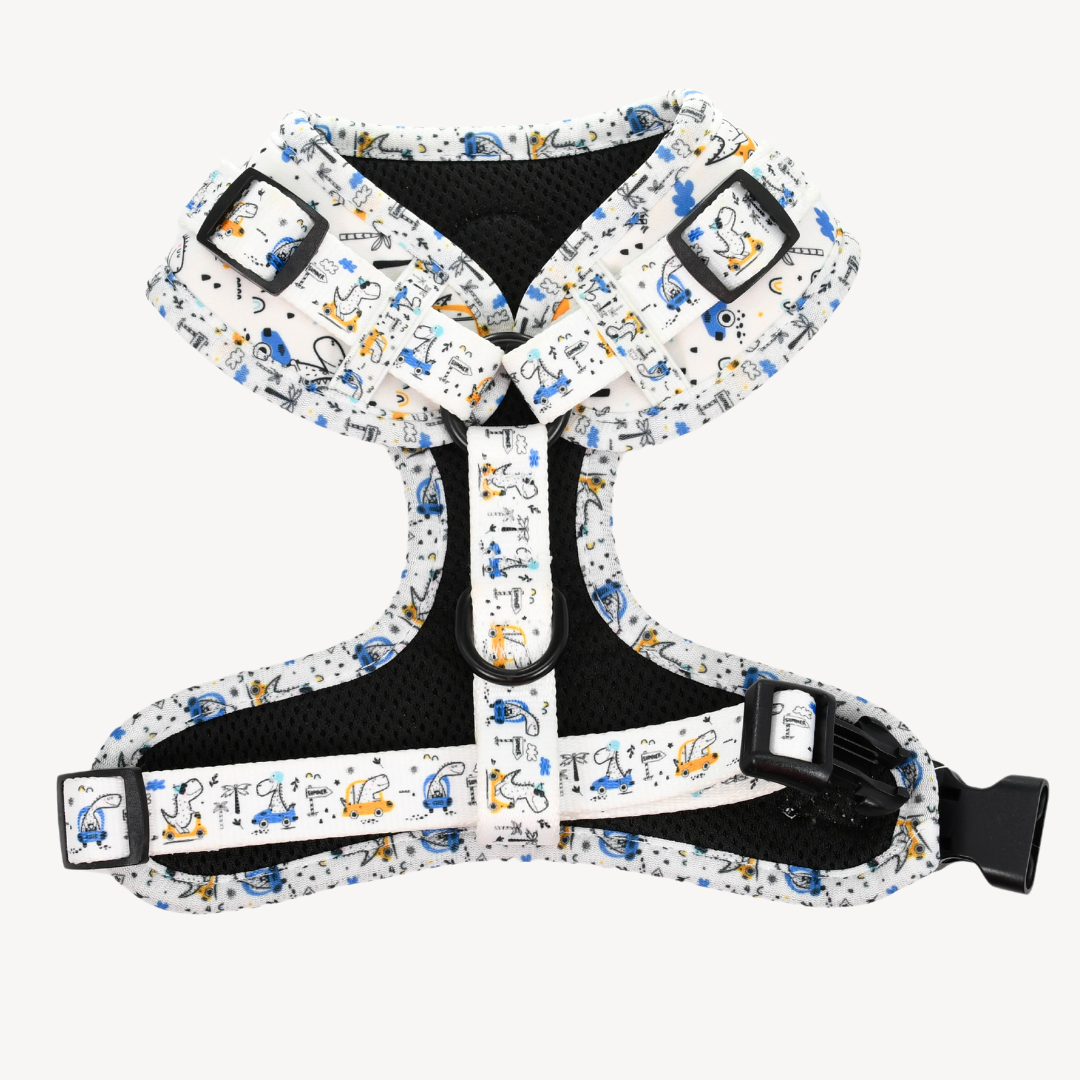 Adjustable Dog Harness - Dino Races