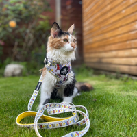 Fabric Cat Lead - Kitty Cool Cats
