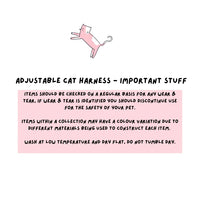 Adjustable Cat Harness - Dino Races