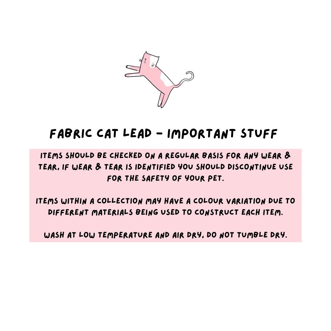 Fabric Cat Lead - Bee Love