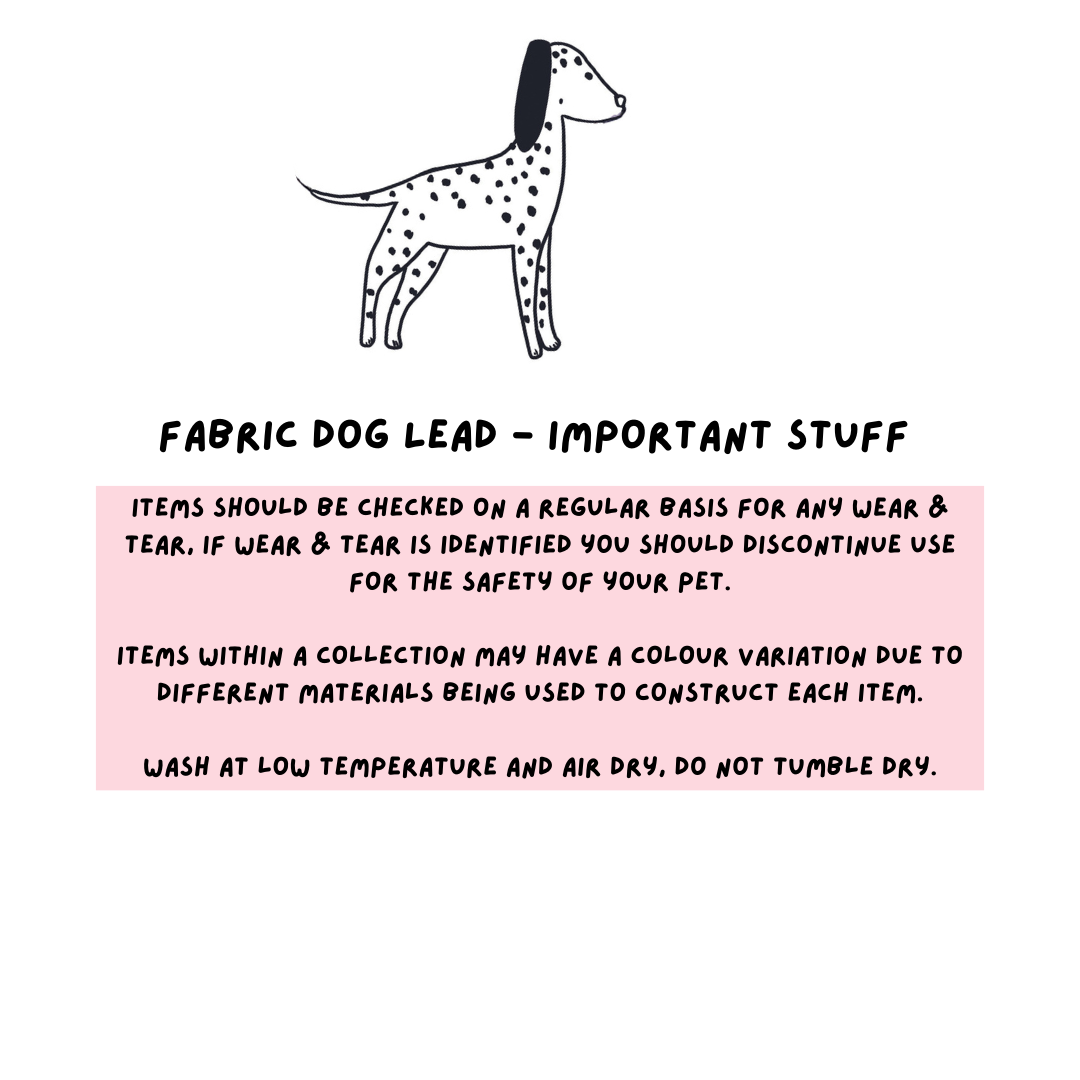 Fabric Dog Lead - Bee Love