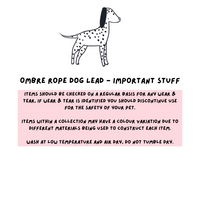 Ombre Rope Dog Lead - Coral Glow