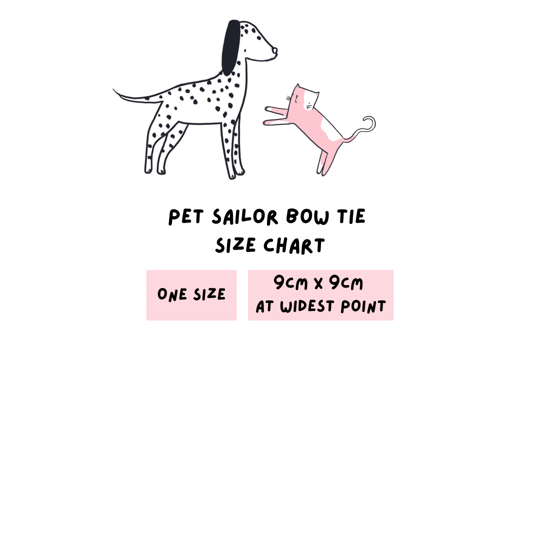 Pet Sailor Bow Tie - Meadow