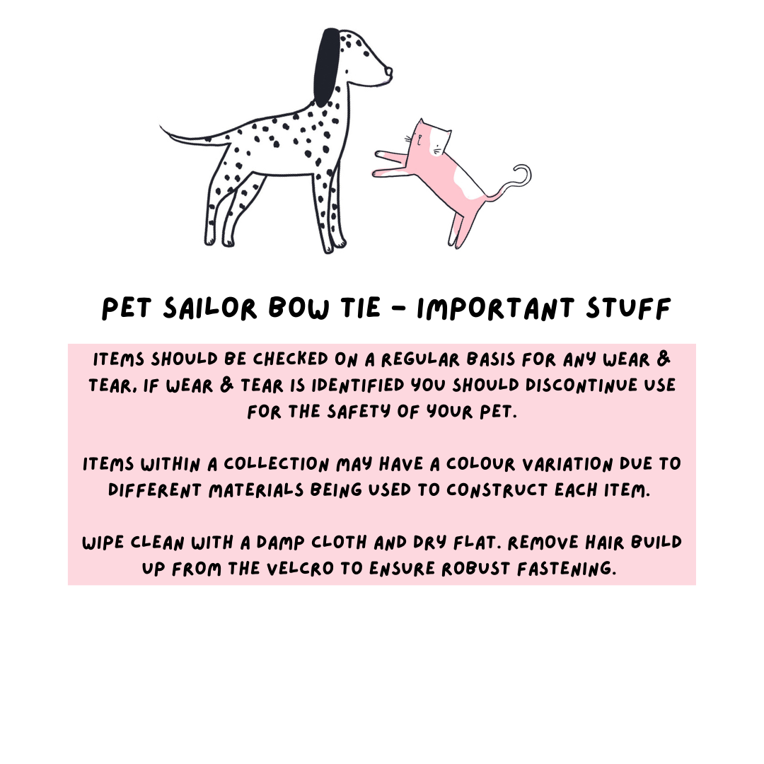Pet Sailor Bow Tie - Meadow