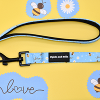 Fabric Dog Lead - Bee Love