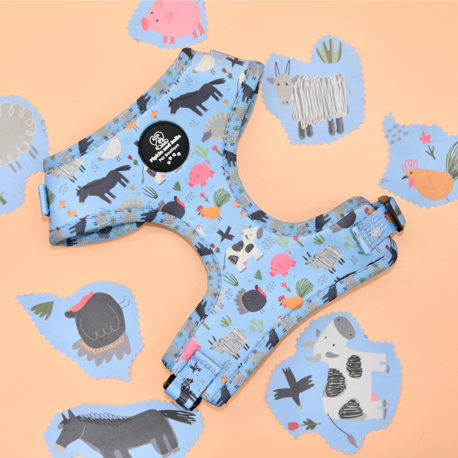 Adjustable Dog Harness - Farmyard Fairy Tale