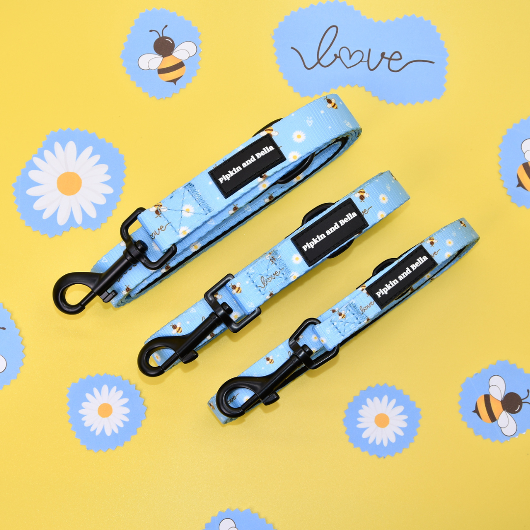 Fabric Dog Lead - Bee Love