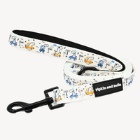 Fabric Dog Lead - Dino Races