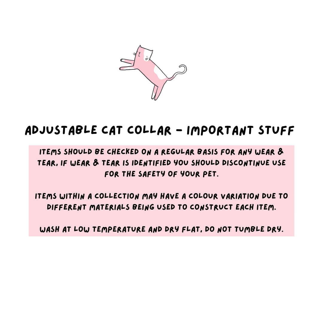 Adjustable Cat Collar - Bee Love