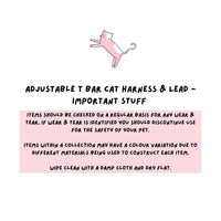 Adjustable Cat Harness - Purrfect Catitude - Pink
