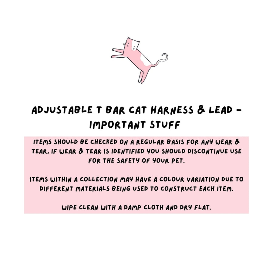 Adjustable Cat Harness - Purrfect Catitude - Pink