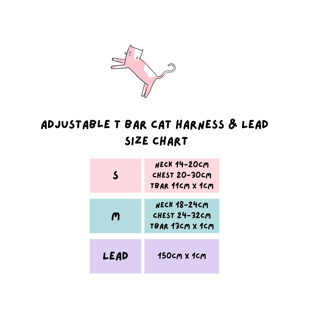 Adjustable Cat Harness - Purrfect Catitude - Blue