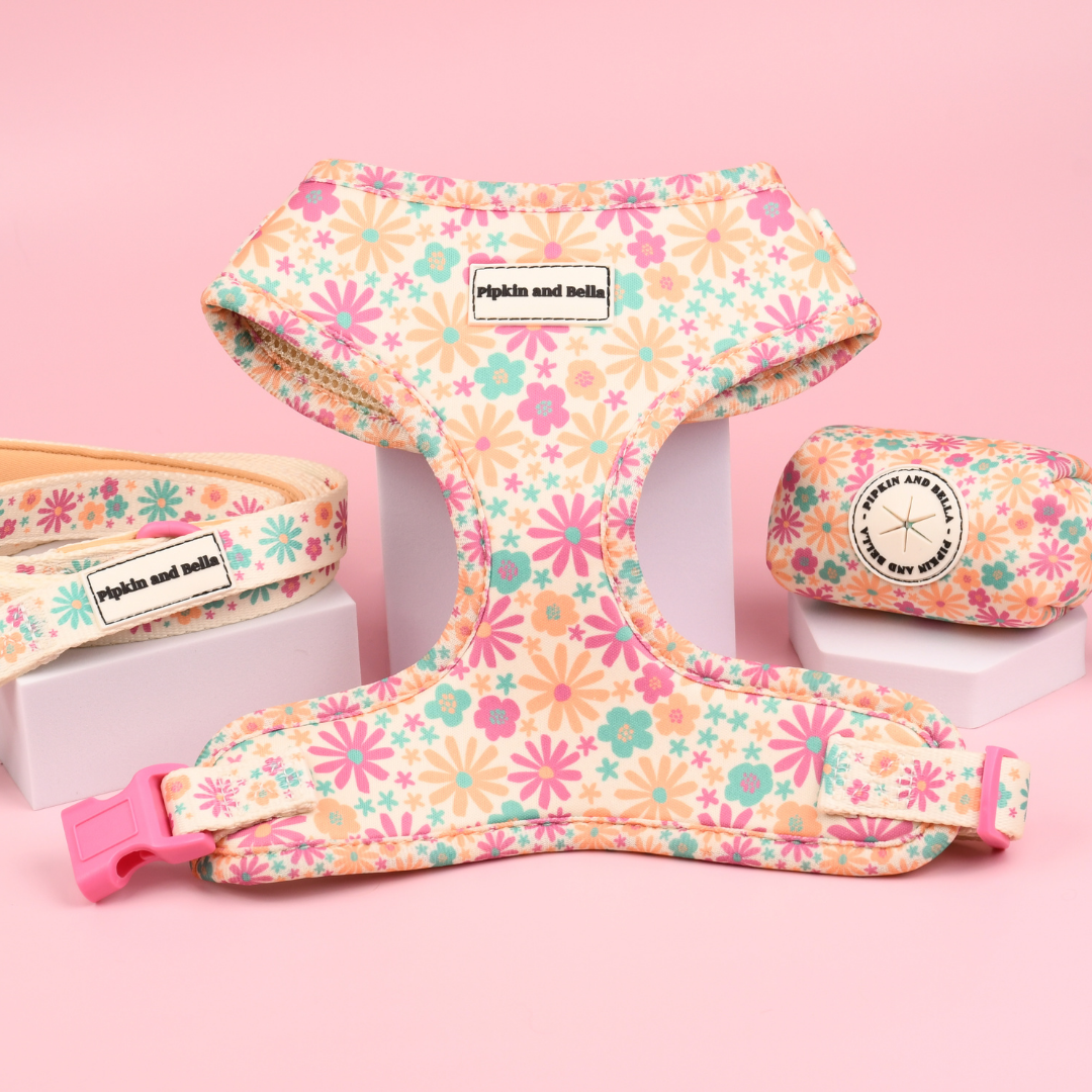 Pipkin and Bella Adjustable Cat Harness - Blossom