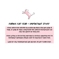 Fabric Cat Lead - Bee Love