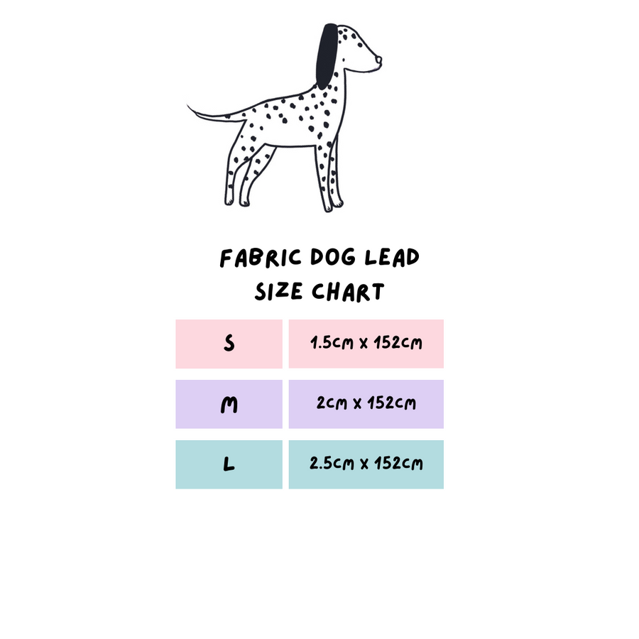 Fabric Dog Lead - Tick Tock