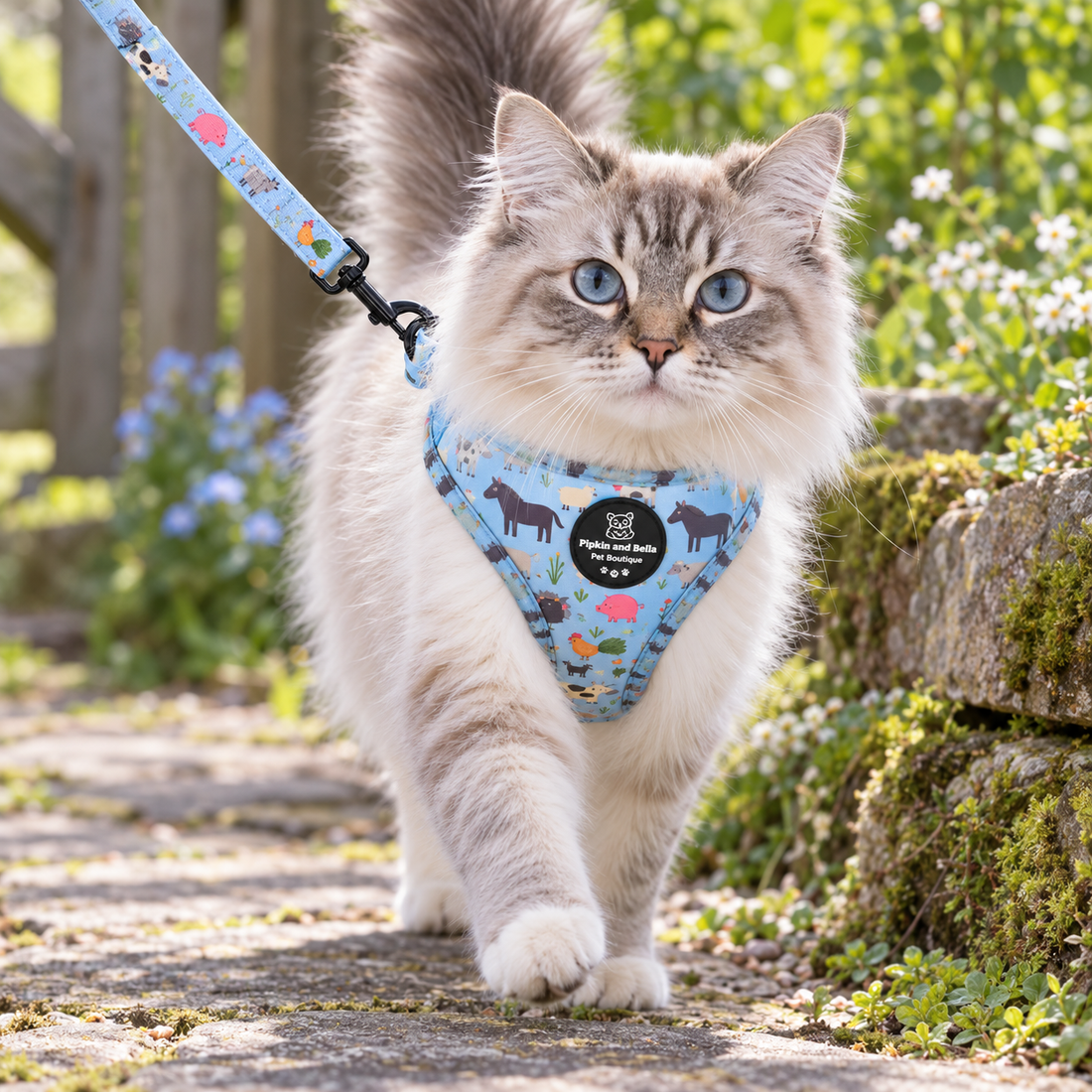 Adjustable Cat Harness - Farmyard Fairy Tale