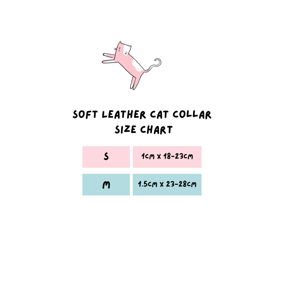 Soft Leather Cat Collar - Bright Yellow