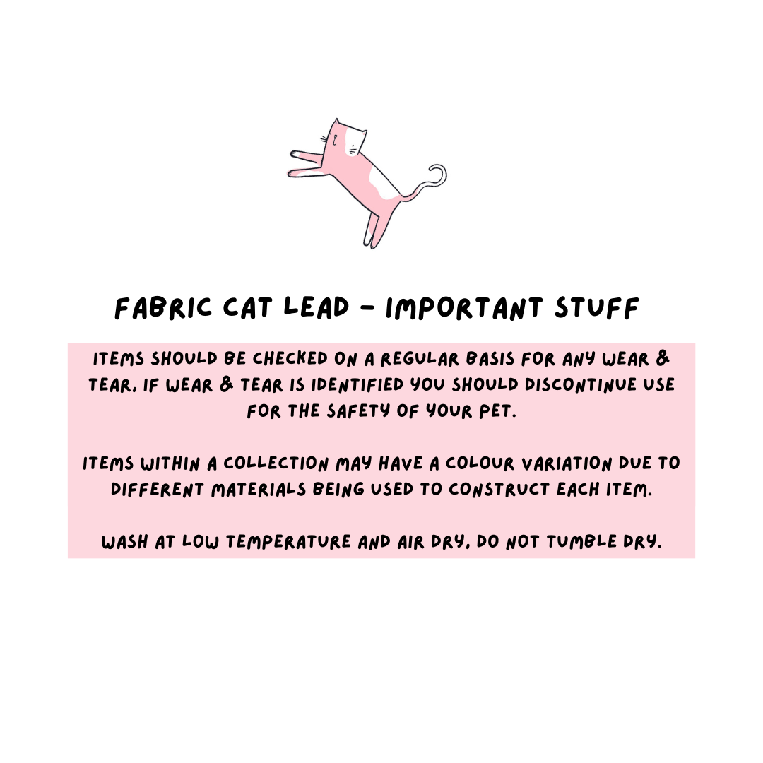 Fabric Cat Lead - Meadow