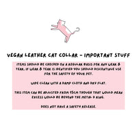 Vegan Cat Collar - Light Blue