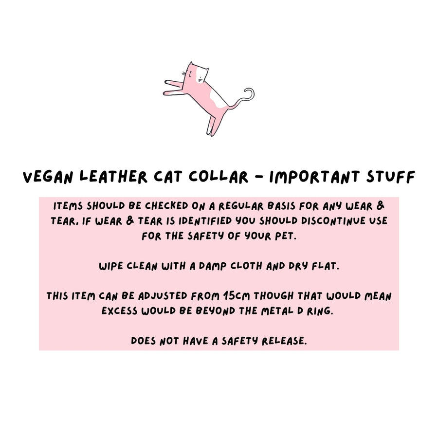 Vegan Cat Collar - Light Blue