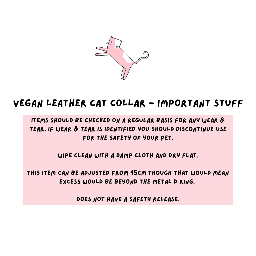 Vegan Cat Collar - Teal
