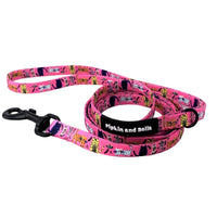 Adjustable Harness and Fabric Lead - Purrfect Catitude - Pink - Pipkin and Bella