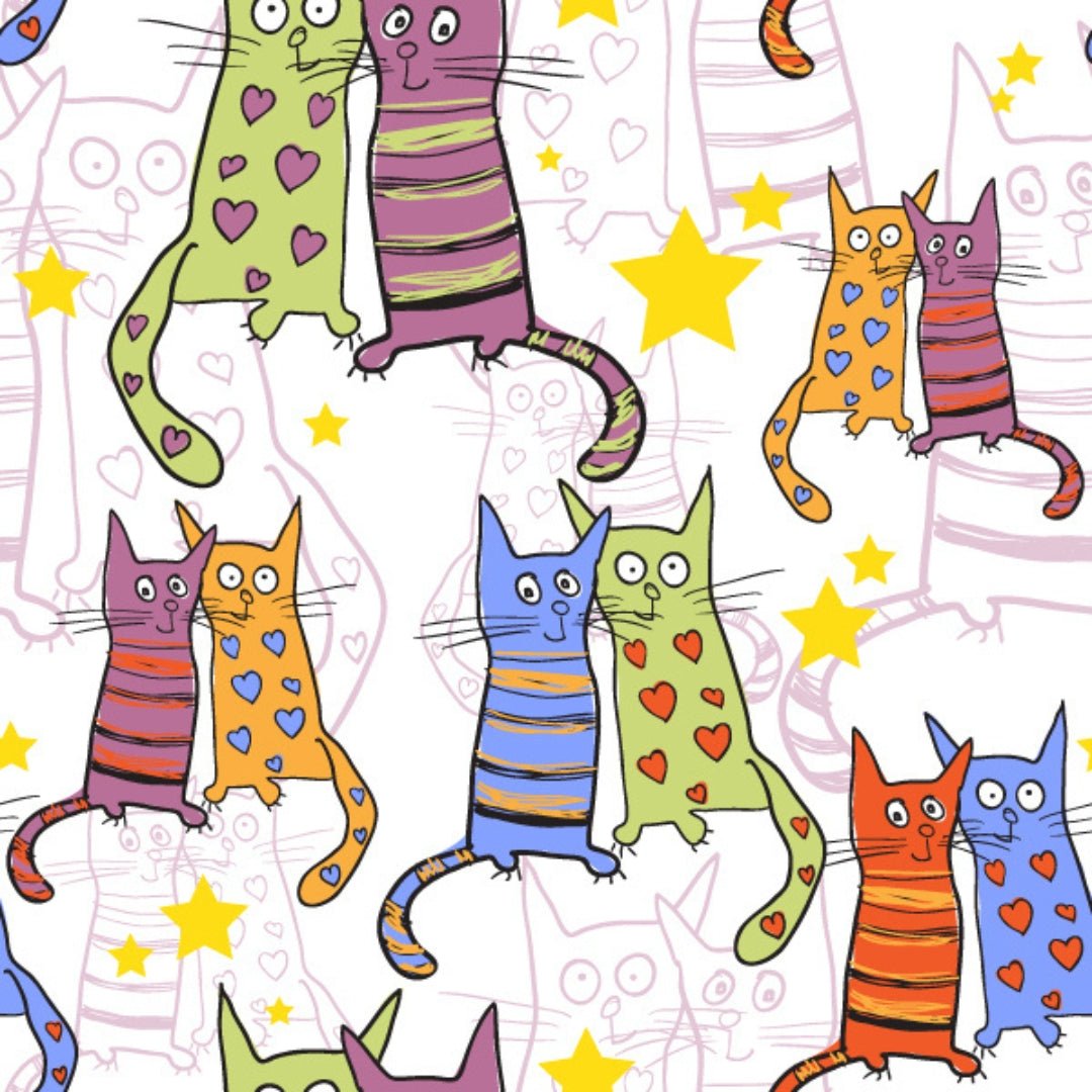 Fabric Lead - Kitty Cool Cats - Pipkin and Bella