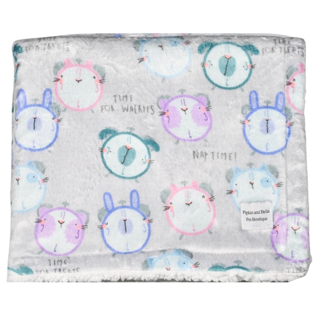 Pet Blanket - Tick Tock - Pipkin and Bella